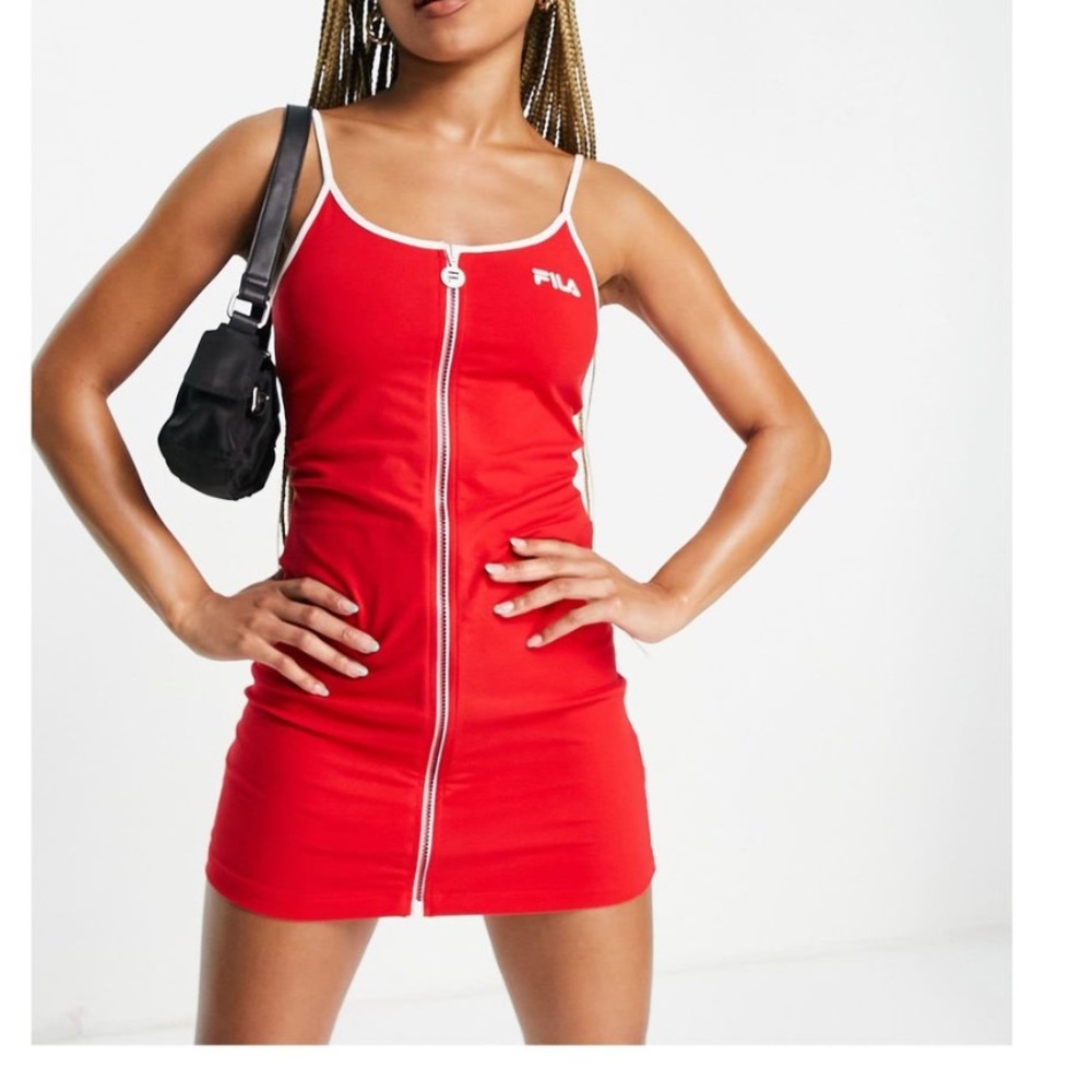 NWOT Fila zip up mini dress